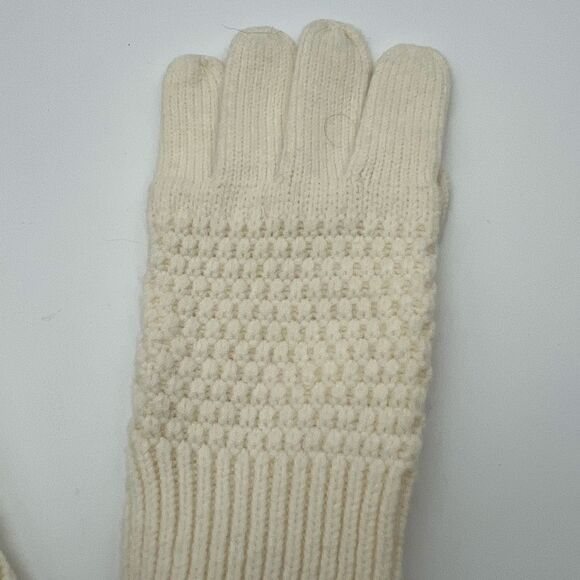 LIZ CLAIBORNE Knit Long Gloves Women’s OS Cream NWT Winter Christmas Warm Soft - Picture 2 of 11
